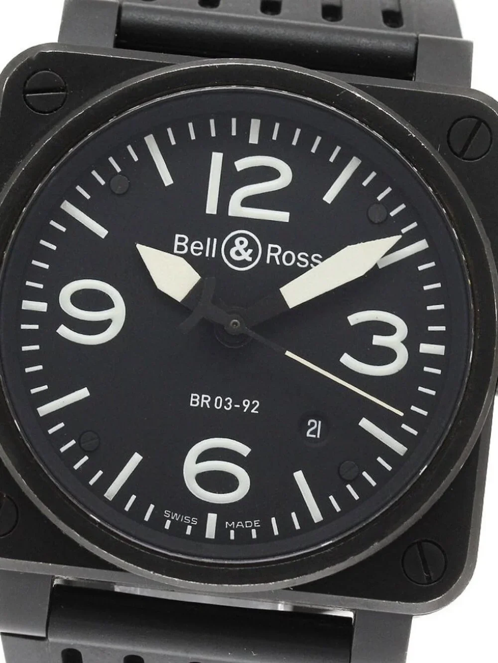Bell＆Ross Aviation Military BR03-92-S Date Black Dial Automatic Men's _958029